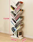 9-Tier Solid Wood Office Bookshelf - 4