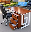 Boss Office Products Office Desk 1.2m with Chairs & Drawers - 2