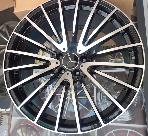 Magurudumu ya Mercedes-Benz 20" - Nyeusi & Fedha (Seti ya 4) - 1