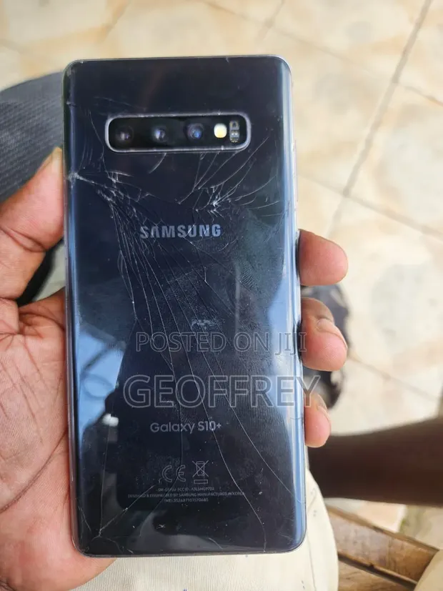 Samsung Galaxy S10 Plus 128GB Nyeusi (Kioo Kimepasuka) - 1