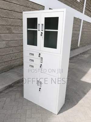 Boss Office Products Kabati la Metal la Ofisi lenye Milango ya Kioo