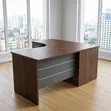 Grey Modern L-Shape Office Desk - 1
