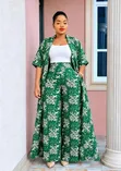 Set ya Panta Kimono ya Vipande 3 kwa Wanawake - 2
