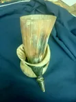 Kikombe cha Ulevi cha Viking Kilichotengenezwa Kwa Mkono Na Kishikiliaji - 1