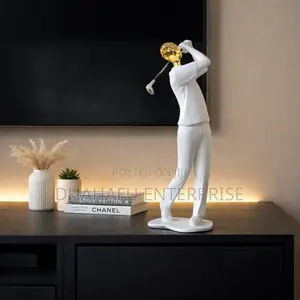 Elegant Golfer Resin Figurine