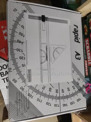 Technical Engineering Drawing Board with Fitted Ruler