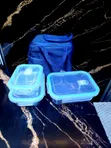 3pcs Glass Lunch Box Set with Insulated Bag - 3