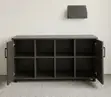 Credenza Nyeusi ya Ofisi yenye Milango 4 - 2