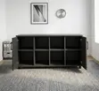 Credenza Nyeusi ya Ofisi yenye Milango 4 - 5