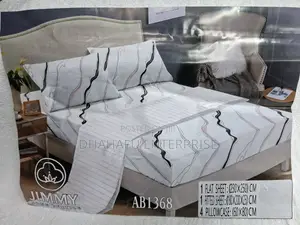 Premium Cotton Printed Bedsheet Set (Queen/King)