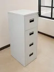 4-Drawer Metal Filing Cabinet - Light Grey - 1