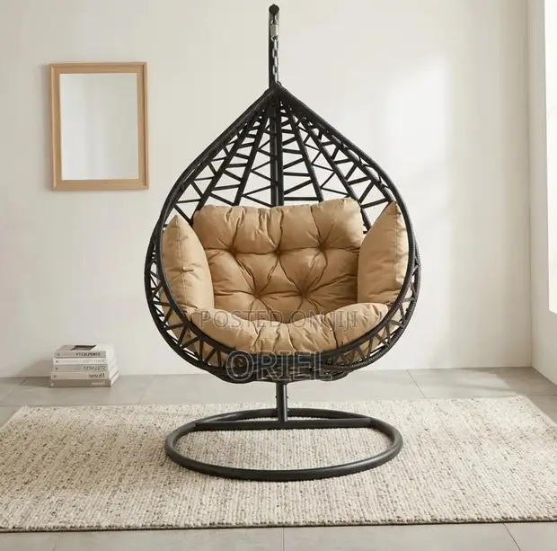 Modern Hammock Swing Chair - Black - 1