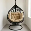 Modern Hammock Swing Chair - Black - 4