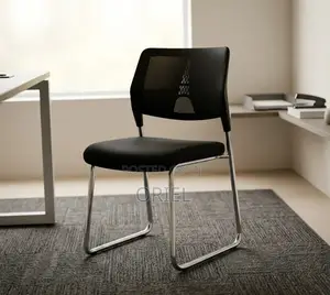 Stackable Office Waiting Chair - Black
