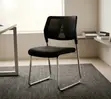 Stackable Office Waiting Chair - Black - 1