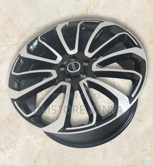 Magurudumu ya Range Rover 19" - Nyeusi & Fedha (Set Kamili)