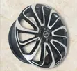 Magurudumu ya Range Rover 19" - Nyeusi & Fedha (Set Kamili) - 2