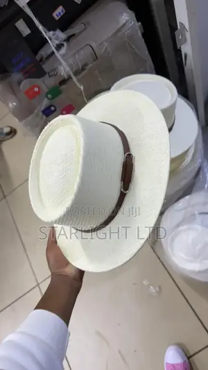 Cream Men's Straw Hat