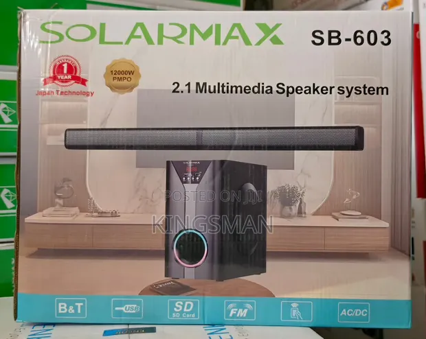 Solarmax Sound Bar SB-603 2.1 Multimedia Speaker System - 1