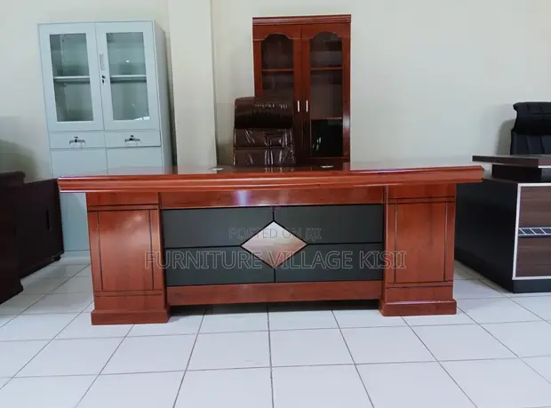 Executive L-Shaped Mahogany Desk - 1800mm - 1
