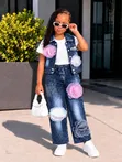 Baby Girl 3-Piece Denim Set (3-5Y) - 2