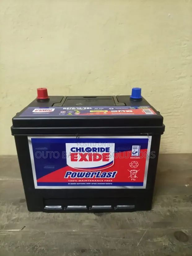 Chloride Exide NS70 Betri ya Gari Isiyohitaji Matengenezo - 1