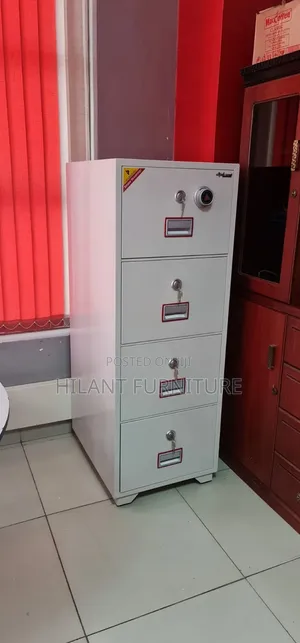 Heavy-Duty 4-Drawer Fireproof Safe Cabinet