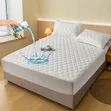 Single Piece White Quilted Waterproof Mattress Protector - 1