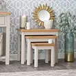 Modern Wooden Nesting Coffee Tables - White - 2