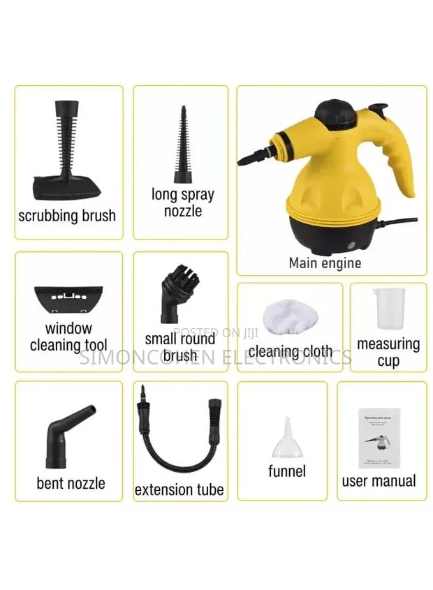 Steam Cleaner Yote ya Kazi 9-in-1 ya Umeme - 1