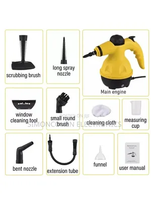 Steam Cleaner Yote ya Kazi 9-in-1 ya Umeme
