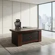 Ofisi ya Executive Mahogany Desk 1.4M yenye Extension Return - 2