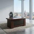 Ofisi ya Executive Mahogany Desk 1.4M yenye Extension Return - 3