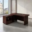 Ofisi ya Executive Mahogany Desk 1.4M yenye Extension Return - 5