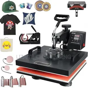 8-in-1 Heat Press Machine 15x15 Inch 360° Swing Away
