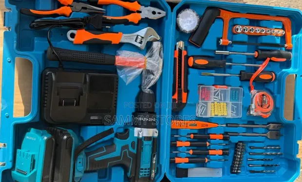 36V Cordless Drill Set with Batteries & Accessories - 1