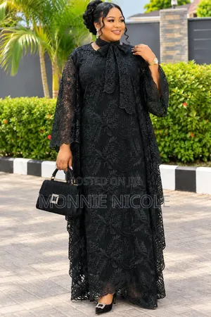 Classic Terry Black Gown / Funeral Dress