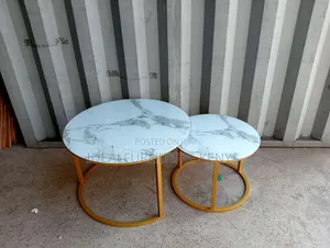 2-Piece Nesting Coffee Table Set - Marble Top