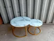 2-Piece Nesting Coffee Table Set - Marble Top - 1