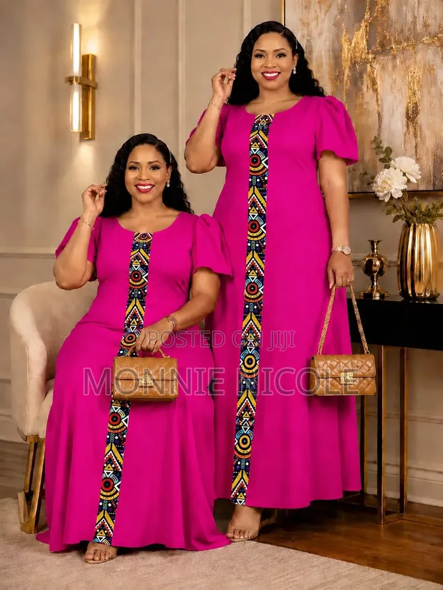 Hot Pink Maxi Dresses - 1