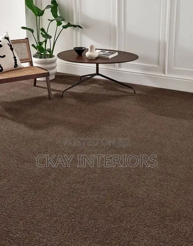 Brown & Blue Modern Delta Wall-to-Wall Carpets - 1