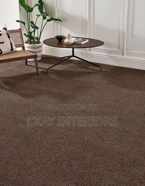 Brown & Blue Modern Delta Wall-to-Wall Carpets