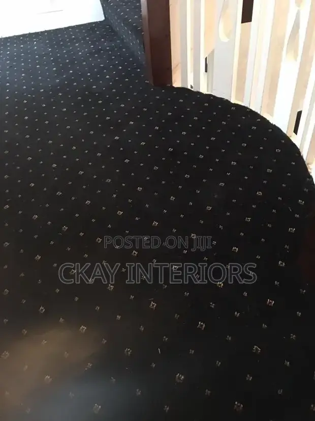 Printed Navy Blue Presidential Wall-to-Wall Carpets - 1