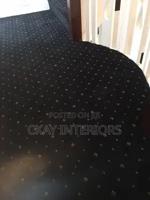 Printed Navy Blue Presidential Wall-to-Wall Carpets