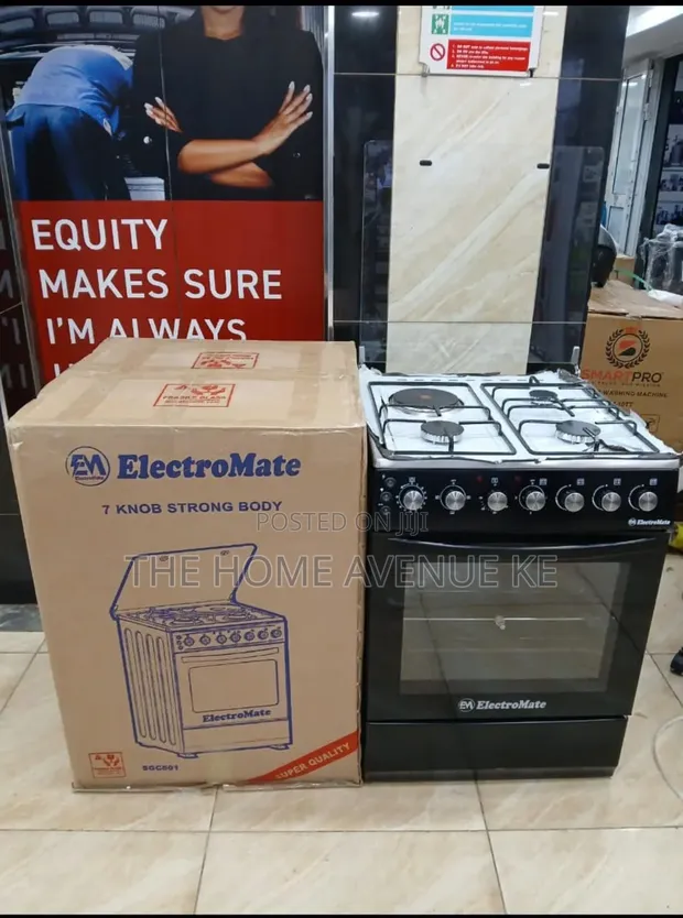 Electromate 60x60 Standing Cooker 3+1 Burners - 1