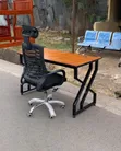 Kikao cha Ofisi Nyeupe cha Kisasa chenye Miguu ya Jiometri - 2