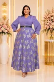 Fashion Light Purple A-Line Maxi Dress - 1