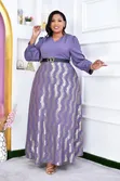 Fashion Light Purple A-Line Maxi Dress - 2