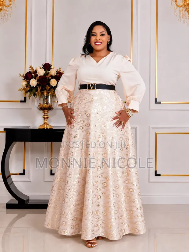 Nguo Nzuri ya Nude A-Line Maxi - Beberry - 1