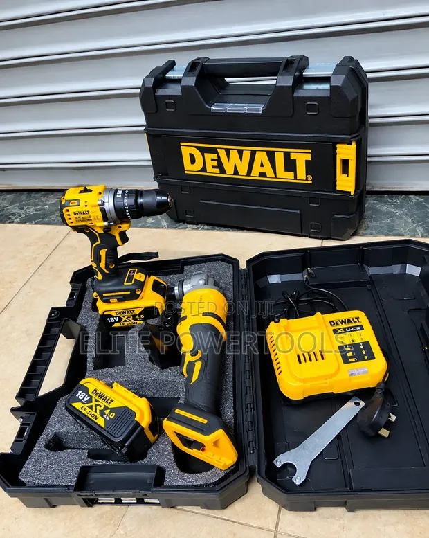 Dewalt 18V Cordless Combo Set: Drill na Grinder - 1